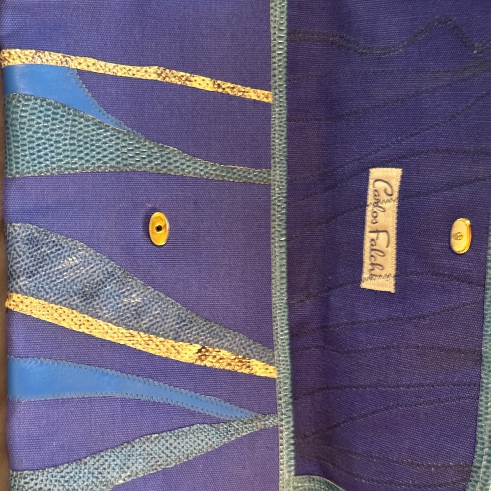 Colorful Abstract Carlos Falchi Clutch
